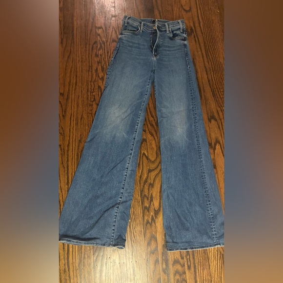 MOTHER Flare Jeans in Deep Blue; The Hustler Roller Heel; Color: Need for Speed - Picture 2 of 3